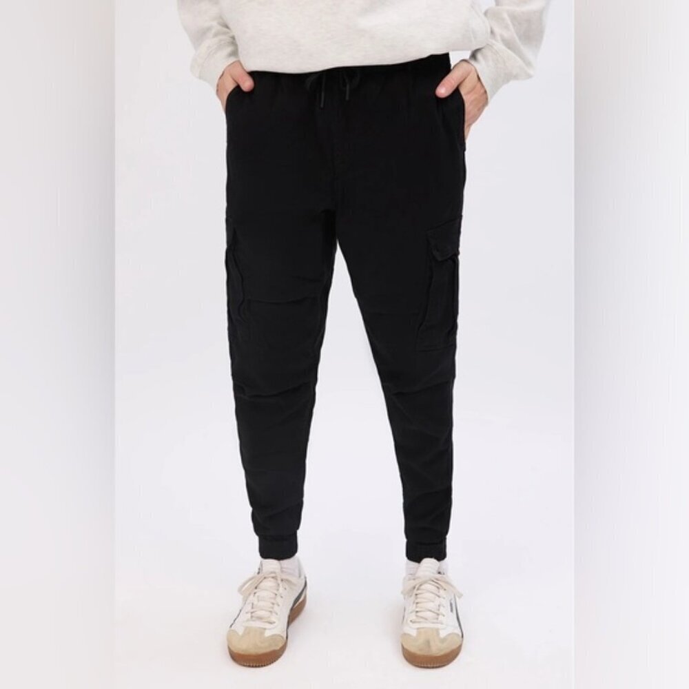 Bluenotes Slim Cargo Jogger Pants - Black - Men’s Medium